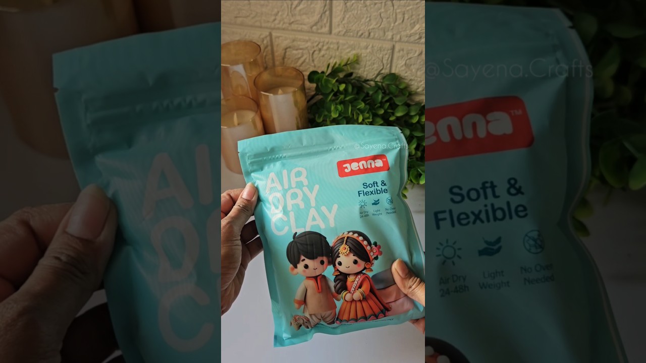 Unboxing Jenna Air-dry Clay 🤌✨️ #shorts #diy #clay #homemadeclay #airdryclay #jennahandcrafts
