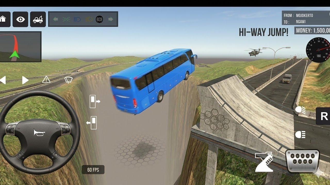 🚍 BUS_JUMP_ON_HI-WAY😰 // Driver To Pagal Nikala😂// #bussimulator #Bus 