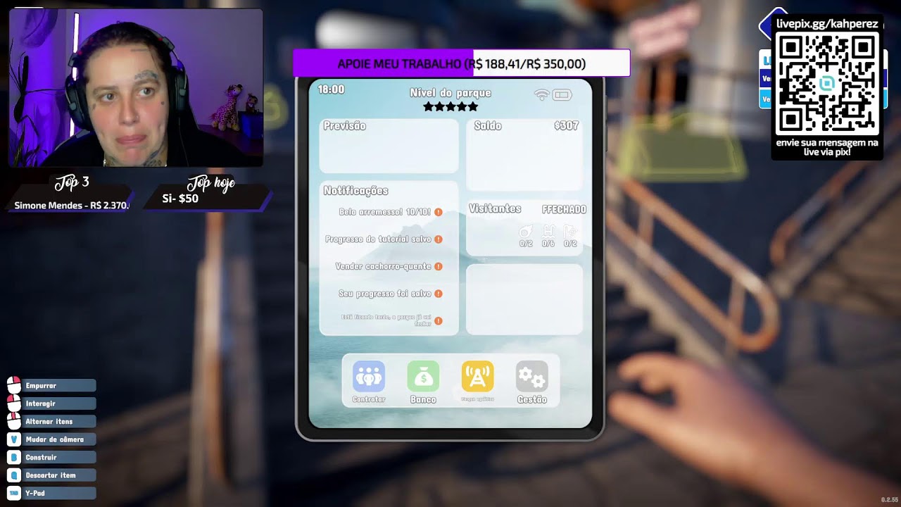 KAH PEREZ JOGANDO SIMULADOR DE PARQUE AQUÁTICO PARTE 1 + FINAL DO LEVIL DEVIL