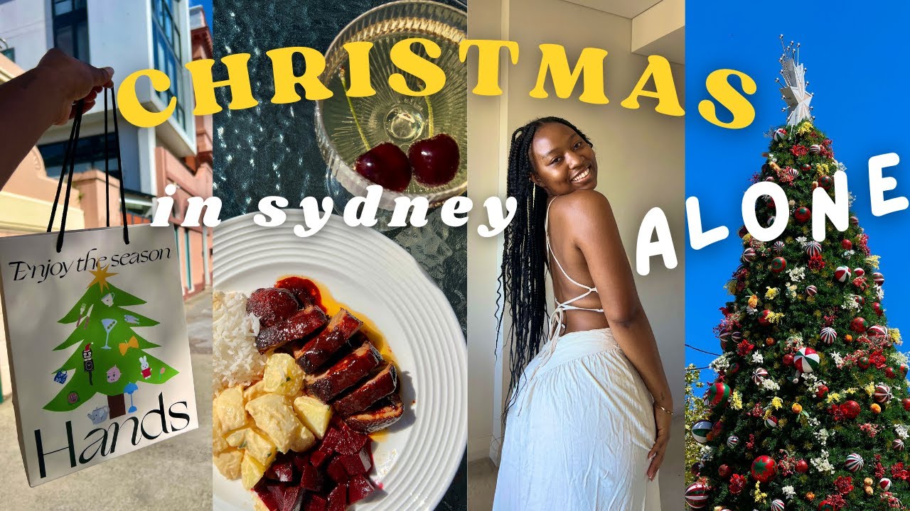 Spending Christmas alone in Sydney | gifts & grocery hauls | braiding my hair | vlog