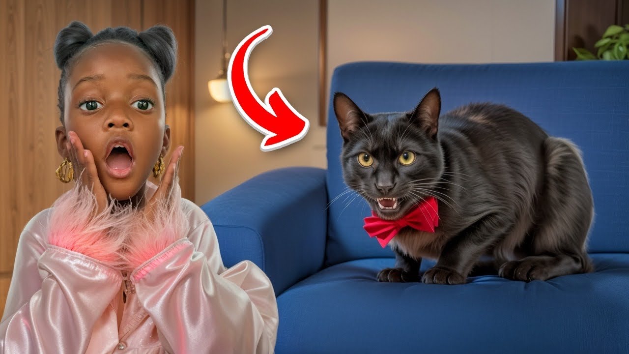 УДИВЛЕННАЯ Мелли с КОШКОЙ *Она это ненавидит*