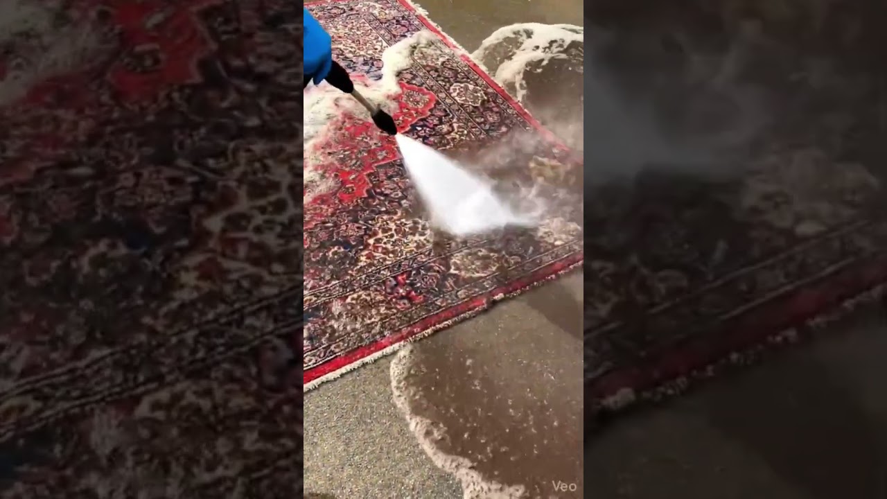 dirty rug cleaning satisfying video✨
