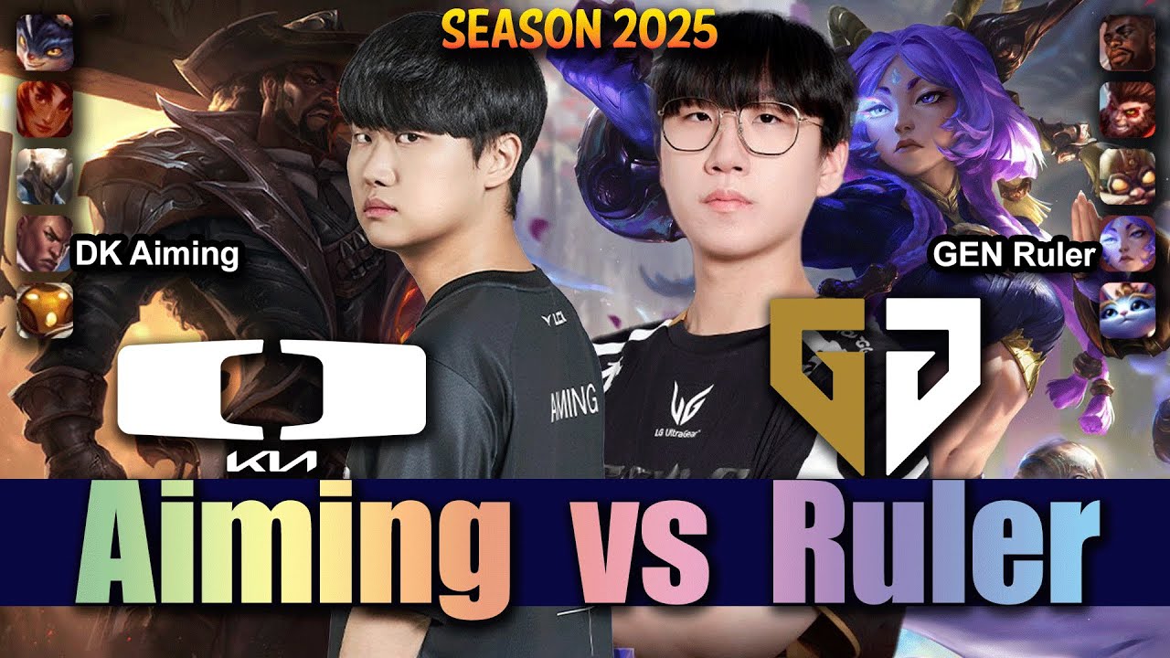DK Aiming vs GEN Ruler - Aiming LUCIAN vs Ruler YUNARA ADC - Patch 25.18 KR Ranked | lolrec