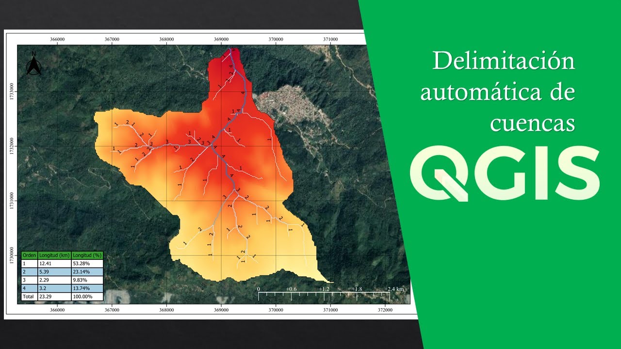 Delimitación de Cuenca y red Hídrica en QGIS 3 |Tutorial completo 2021