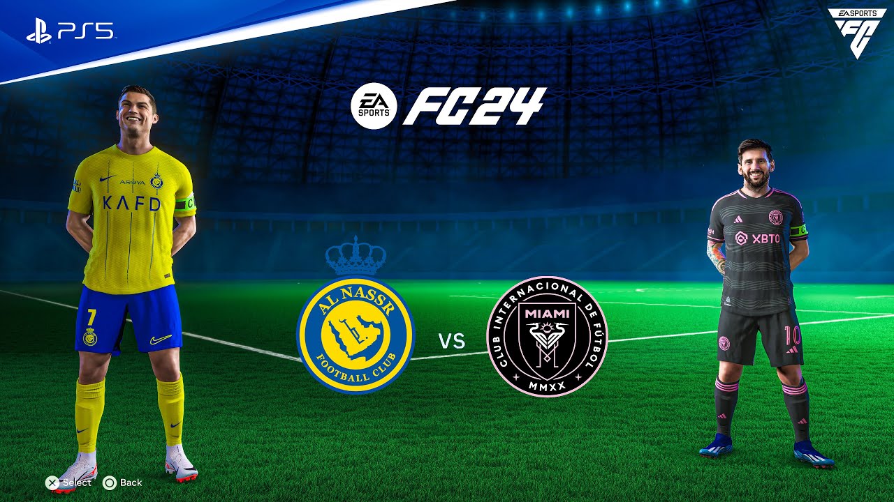 FIFA 24 — Аль-Наср против Интер Майами. Криштиану Роналду, Лионель Месси, | PS5™ [4K60HDR]