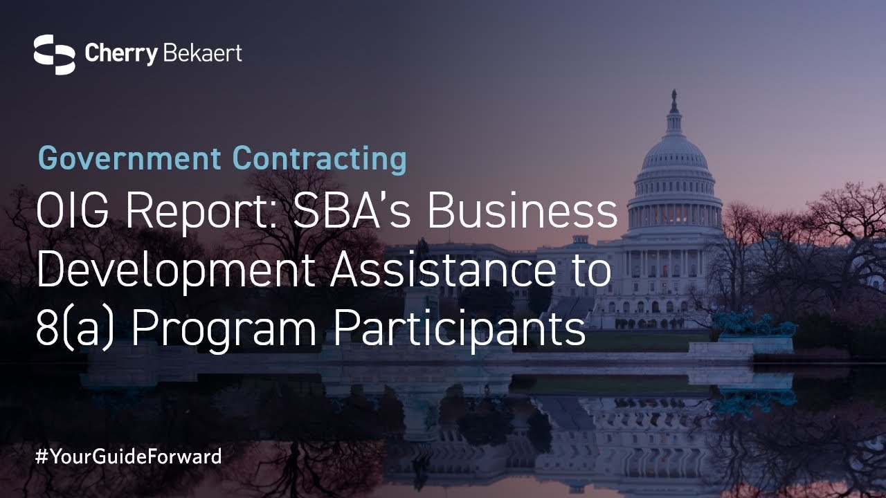 OIG Report: SBA&rsquo;s Business Development Assistance to 8(a) Program Participants