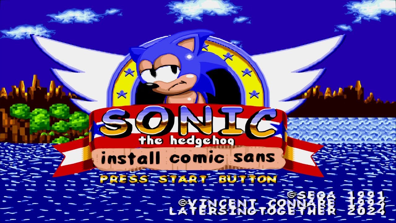 Sonic install comic sans