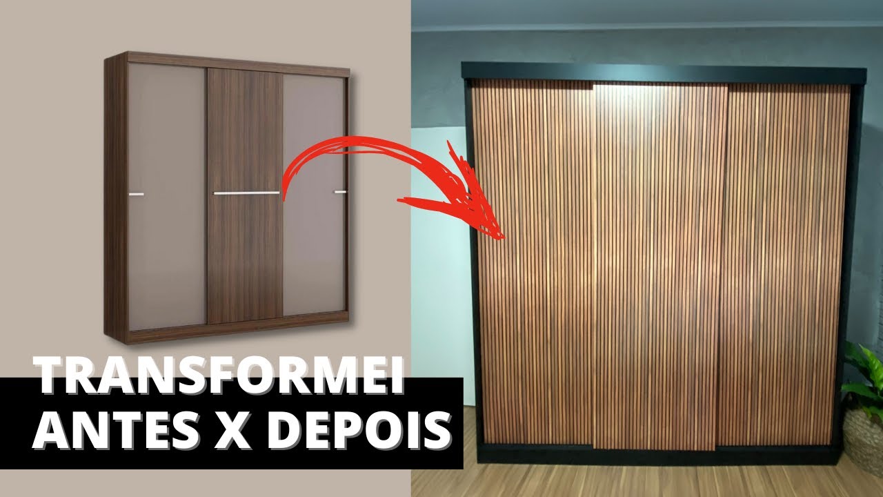 COMO REFORMEI MEU GUARDA-ROUPA GASTANDO MUITO POUCO (REFORMA DO QUARTO)