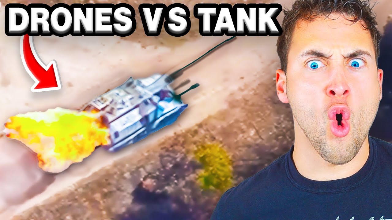 Tank Runs From Drone