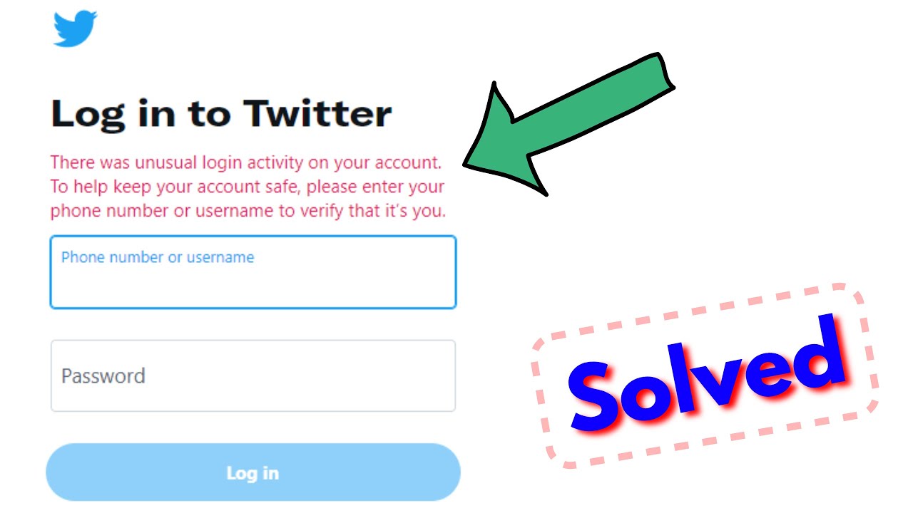 Fix twitter there was unusual login activity on your account.To help keep your account safe
