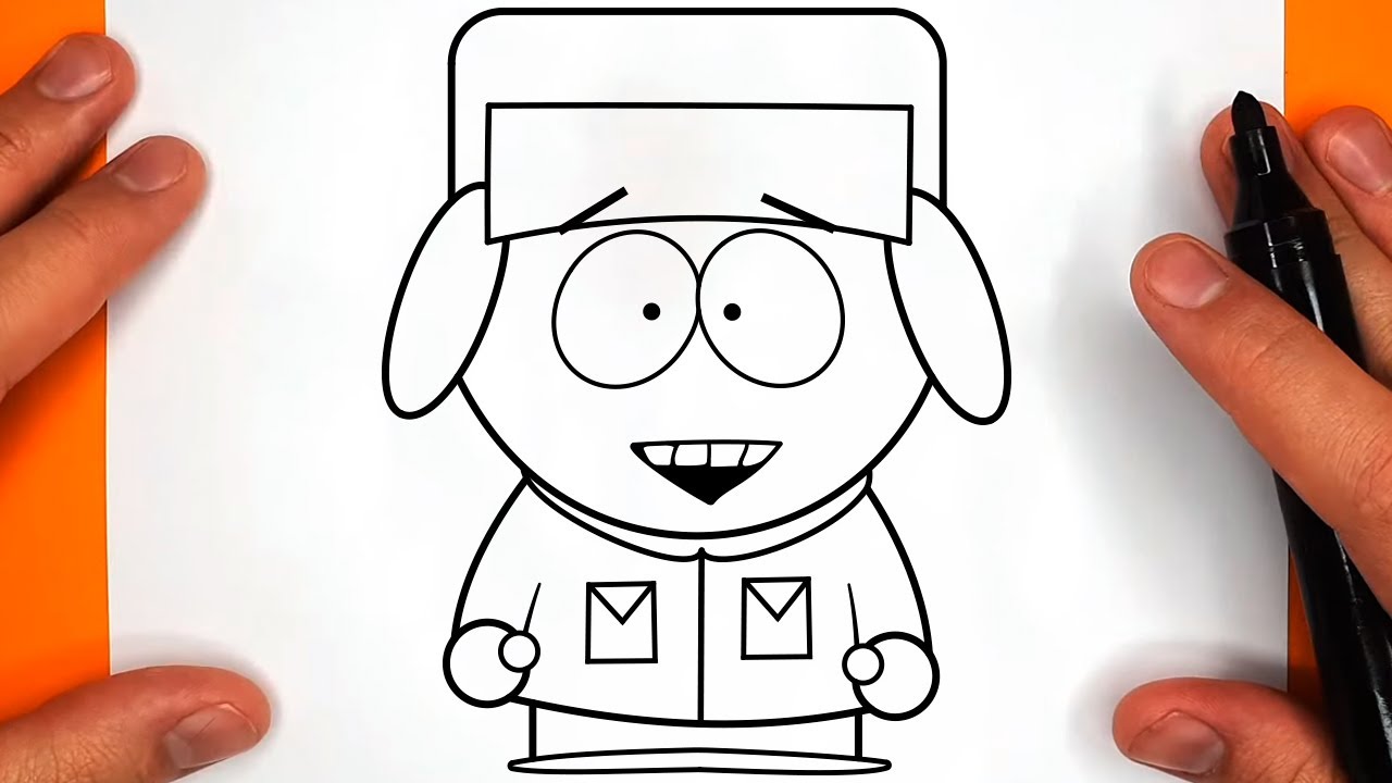 COMO DIBUJAR A KYLE BROFLOVSKI | South Park - paso a paso, fácil y rápido dibujo