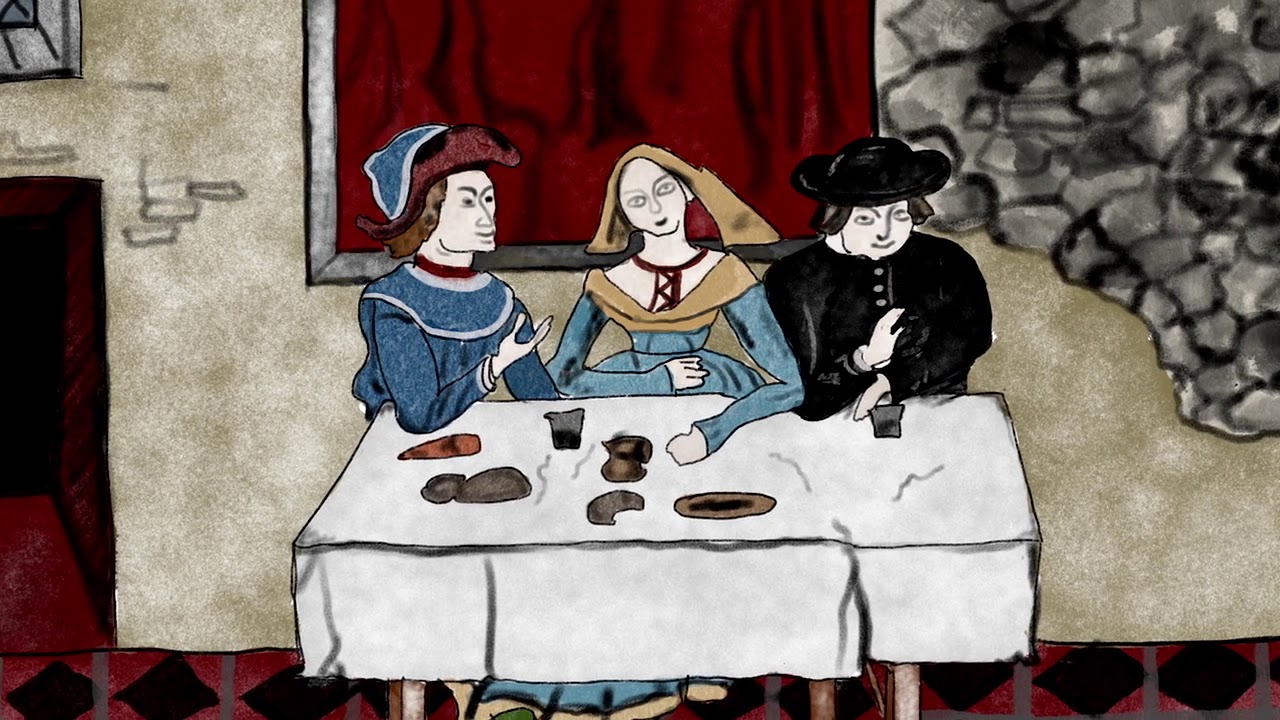 La peste a Firenze nel 1348,  dal Decameron, di Giovanni Boccaccio.