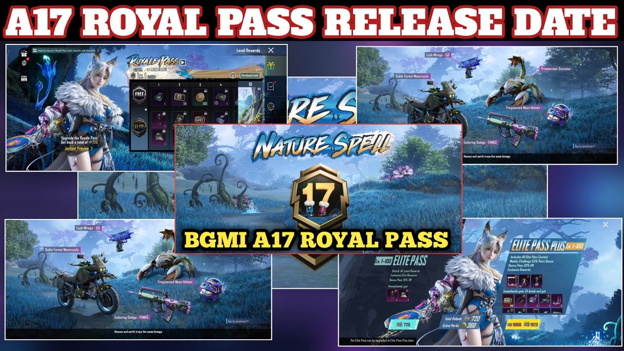 🔴BGMI A17 ROYAL PASS RELEASE DATE ? AND A17 ROYAL PASS 1RP TO 100 RP REWARDS 