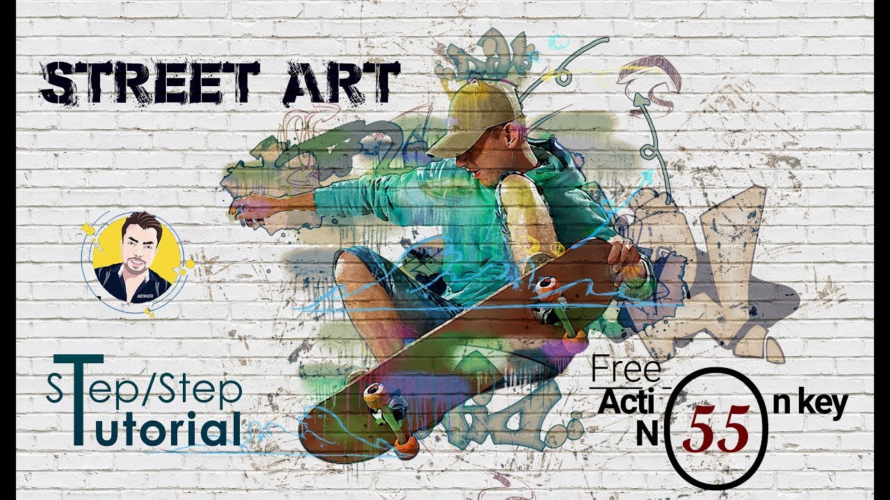 Street Art Photoshop Effect Tutorial ( Free action key)