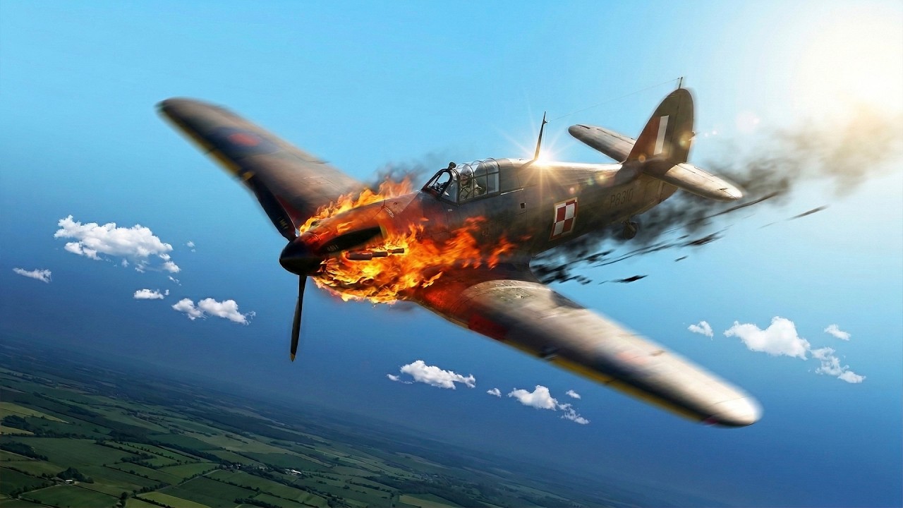 Pilot 303 Zestrzelił 2 Messerschmitty Z MARTWYM Silnikiem. Szybował. Niemcy: 