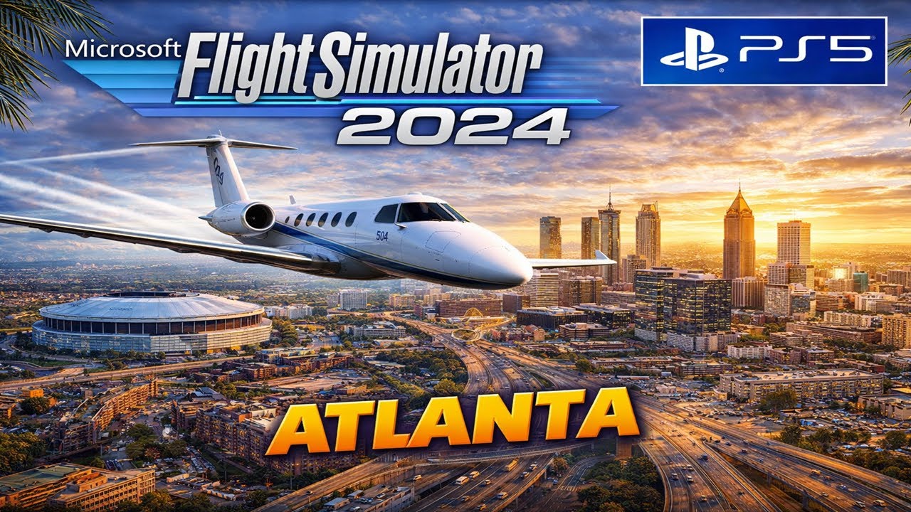 MICROSOFT FLIGHT SIMULATOR 2024 ✈️ PS5 | USA Tour 🇺🇸 #05 - Atlanta: COCA COLA 🥤+ Mercedes Benz 🏟️ 🏈