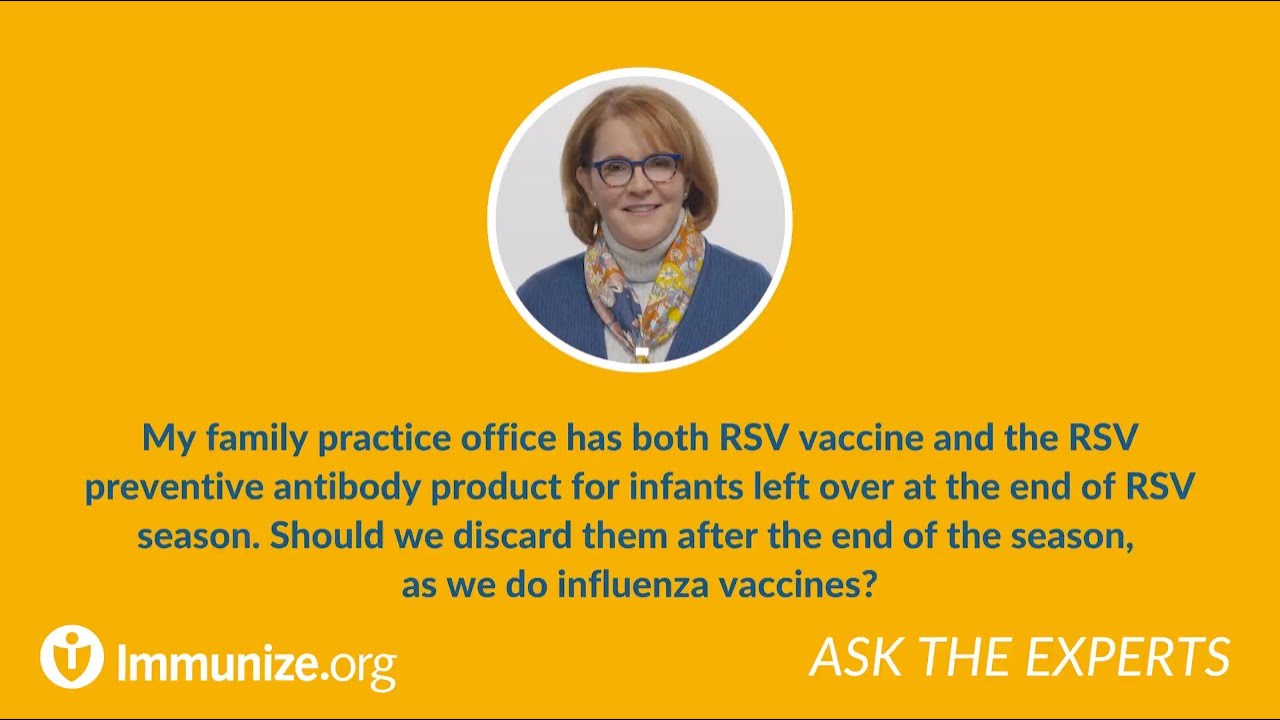 Should you discard RSV prevention products at the end of the RSV season?