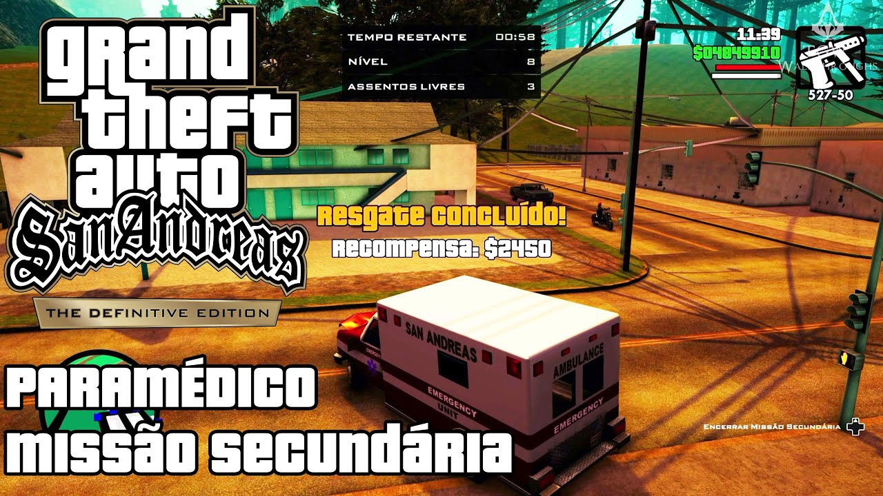 GTA: San Andreas - Missão Secundária - Paramédico [Salvador - Conquista/Troféu].