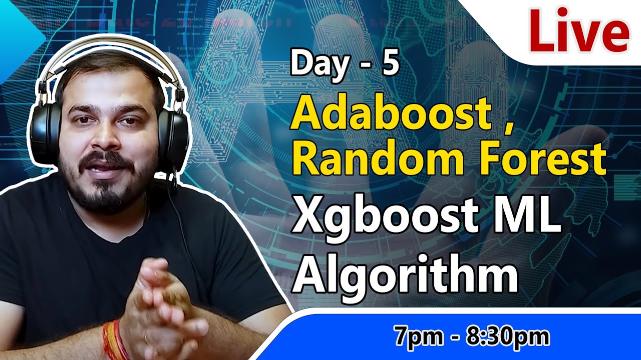 Live Day 5- Discussing Adaboost,Random forest, Xgboost  Machine Learning Algorithms