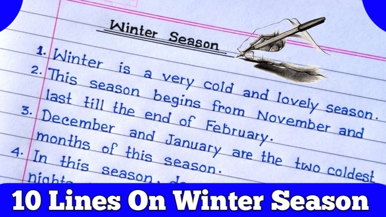 10 Lines On Winter Season | 10 Lines Essay On Winter Season In English | Essay On Winter Season |