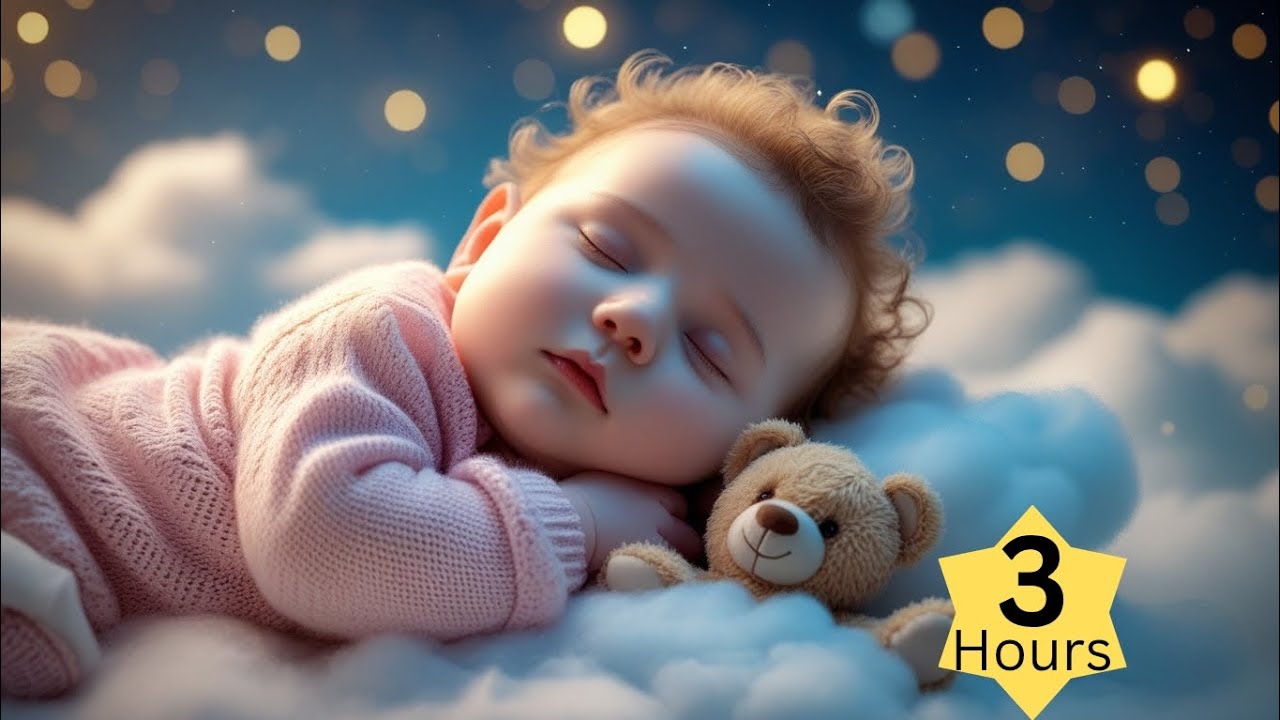 3 Hours Gentle Baby Sleep Music | Soothing Lullaby for Calming Sleep 