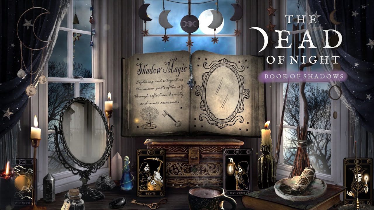 Shadow Magic Ambience (4K) 🌙🔮💎🗝️ | An Evening of Shadow Work | The Dead of Night Book of Shadows