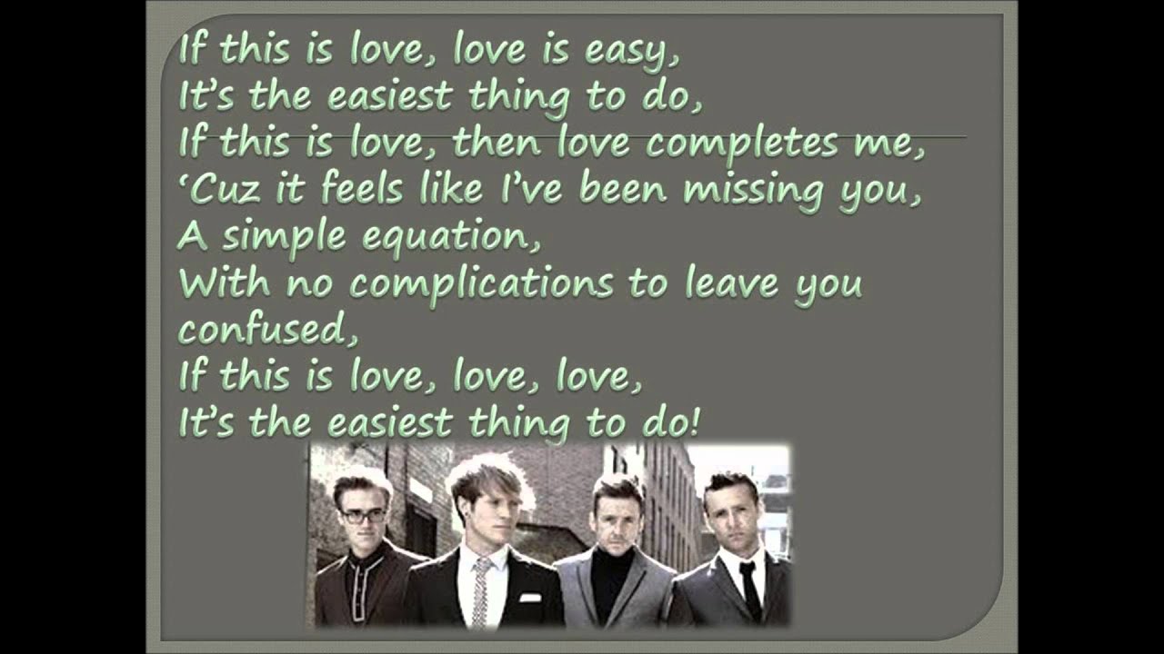 Love Is Easy - Mcfly Lyrics