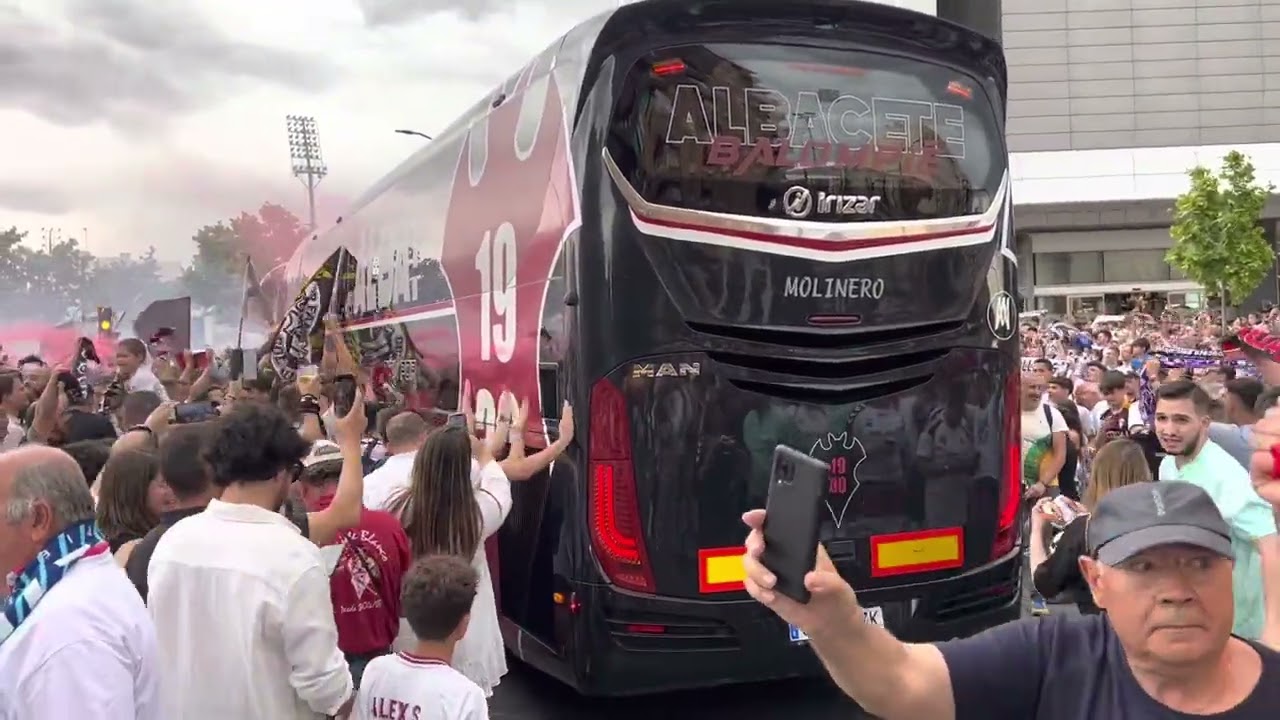 Albacete Balompié Recibimiento autobús