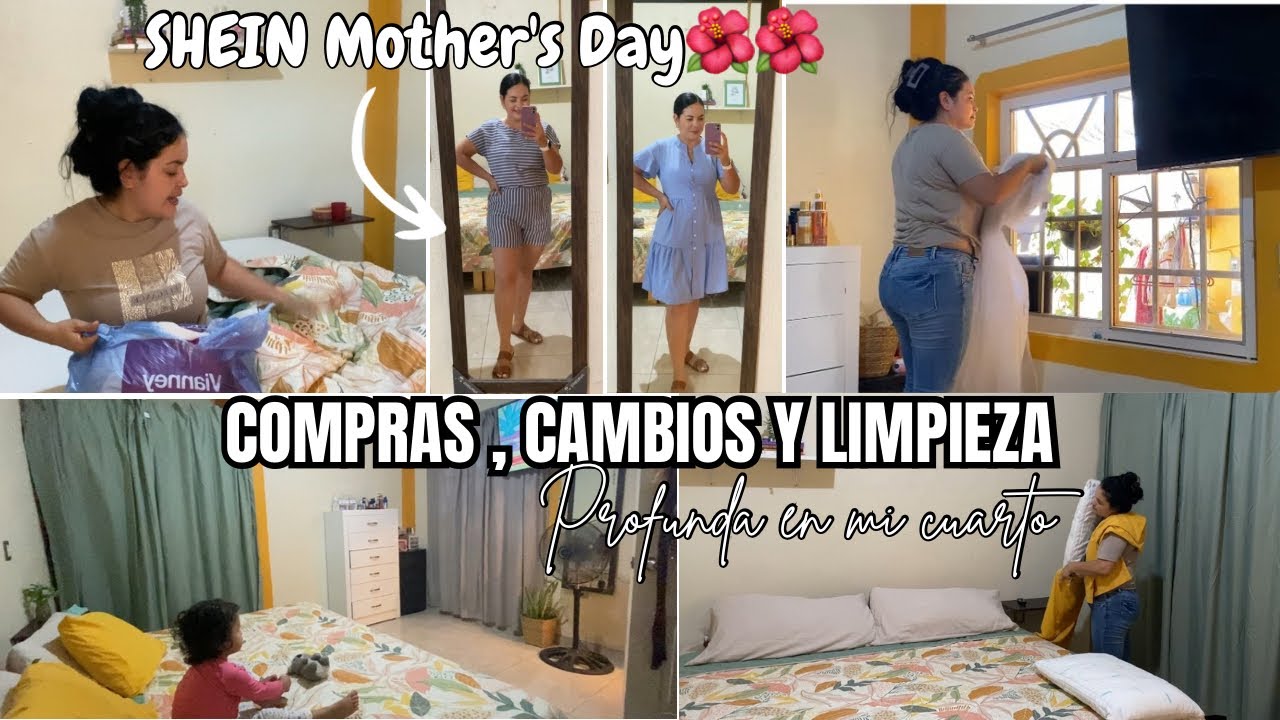 COMPRAS PARA EL 🏠 HOGAR| CAMBIOS Y LIMPIEZA EN MI CUARTO👌🏻Cocinado calabacitas| SHEIN Mother’sDay💕