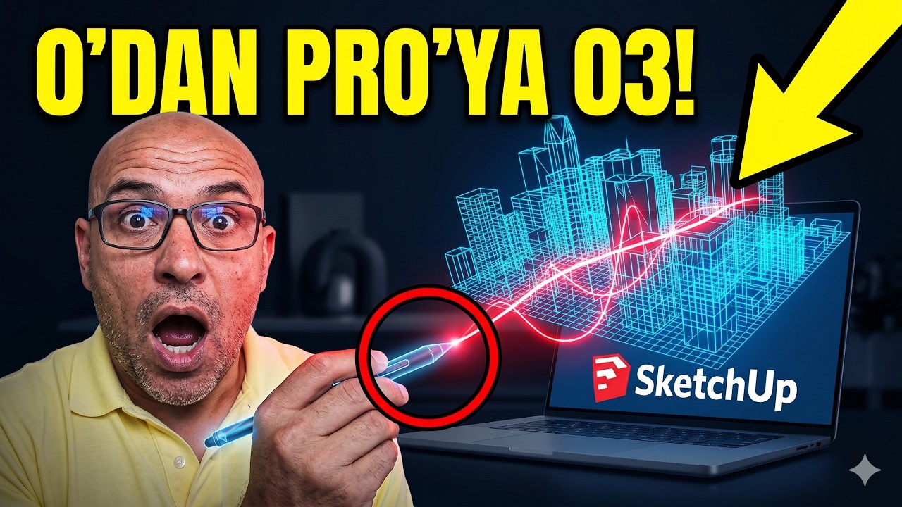 Sketchup 2026 Temel Eğitimi Line Komutu Modelleme Mantığı 03