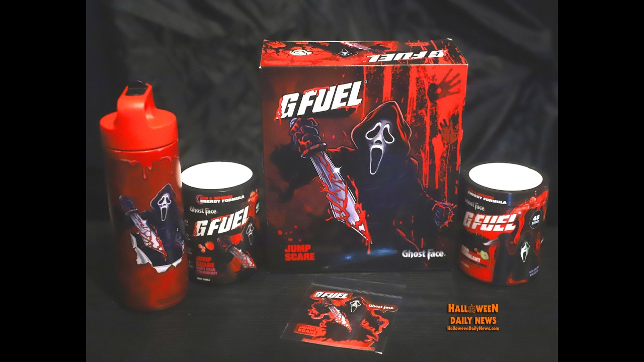 Распаковка коллекционного набора G Fuel GHOSTFACE &laquo;Jump Scare&raquo; и энергетического напитка &laquo;Stab St...