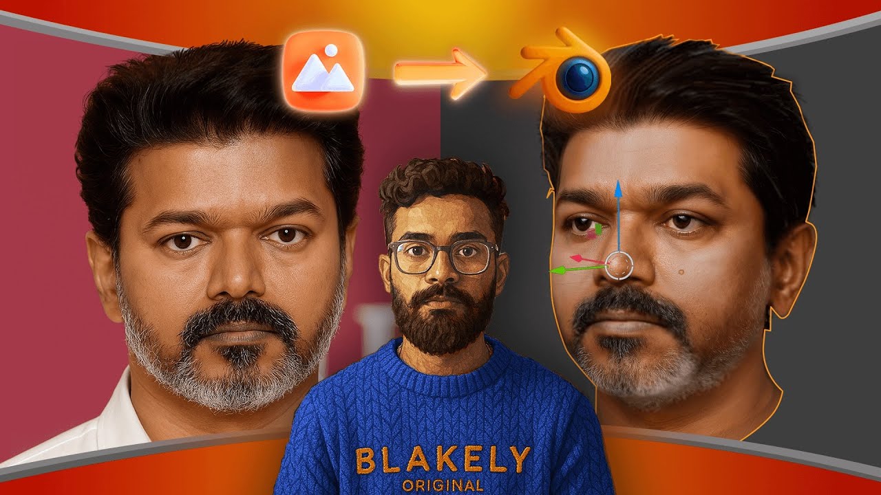 Actor Vijay 3d head making