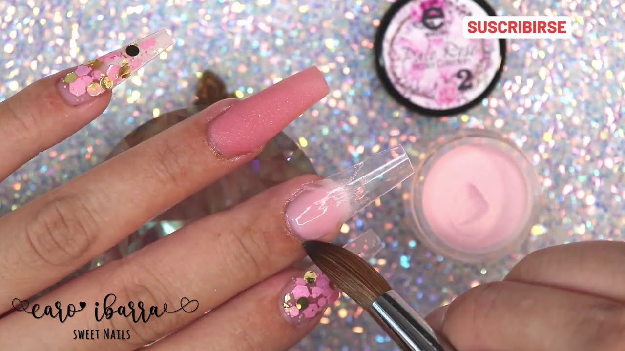 U&ntilde;as Acr&iacute;licas de Moda con EFECTO MARMOL / Exotic Nails Acr&iacute;licos
