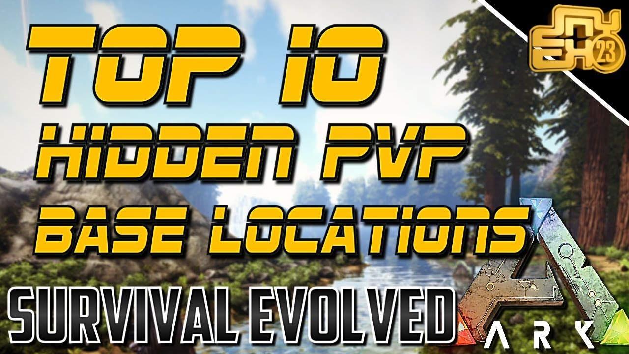 ARK SURVIVAL EVOLVED - 10 HIDDEN PVP BASE LOCATIONS!!