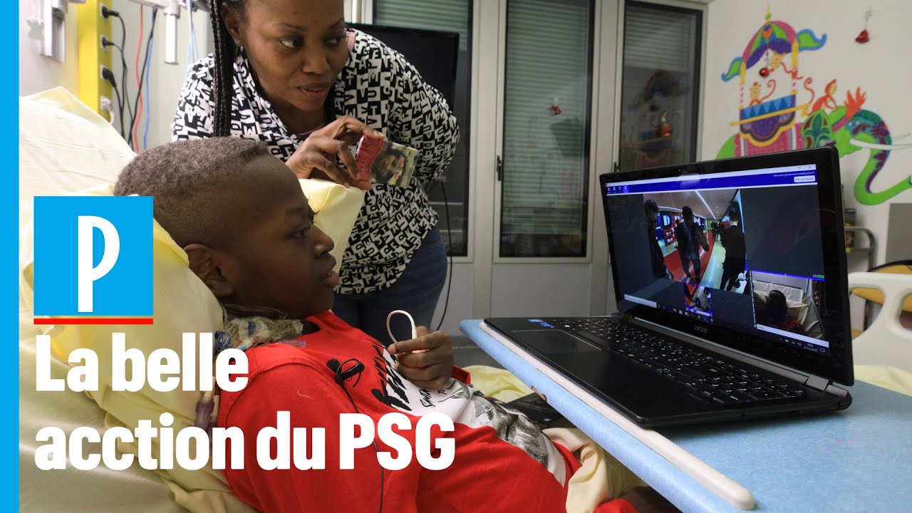 Paghy rencontre ses idoles du PSG depuis sa chambre d'hôpital