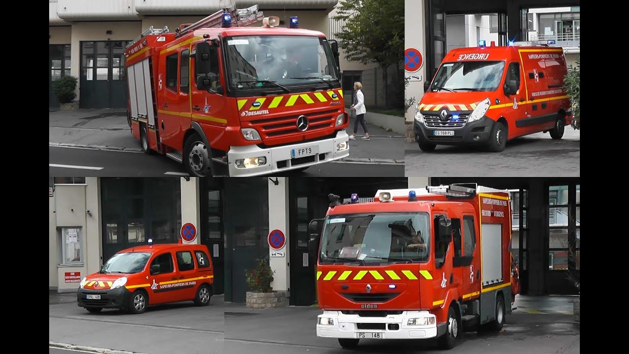 (Paris Fire Brigade) Nouveau VSAV + PS 148 + FPT 9 + SPVL 248 BSPP