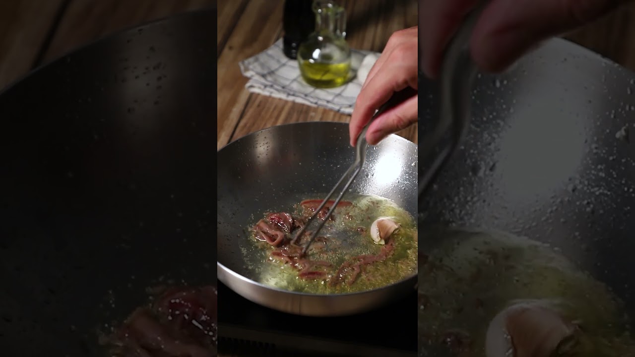 🍝 &iexcl;Espaguetis con anchoas en 1 min! 🐟 (F&aacute;cil y r&aacute;pido)
