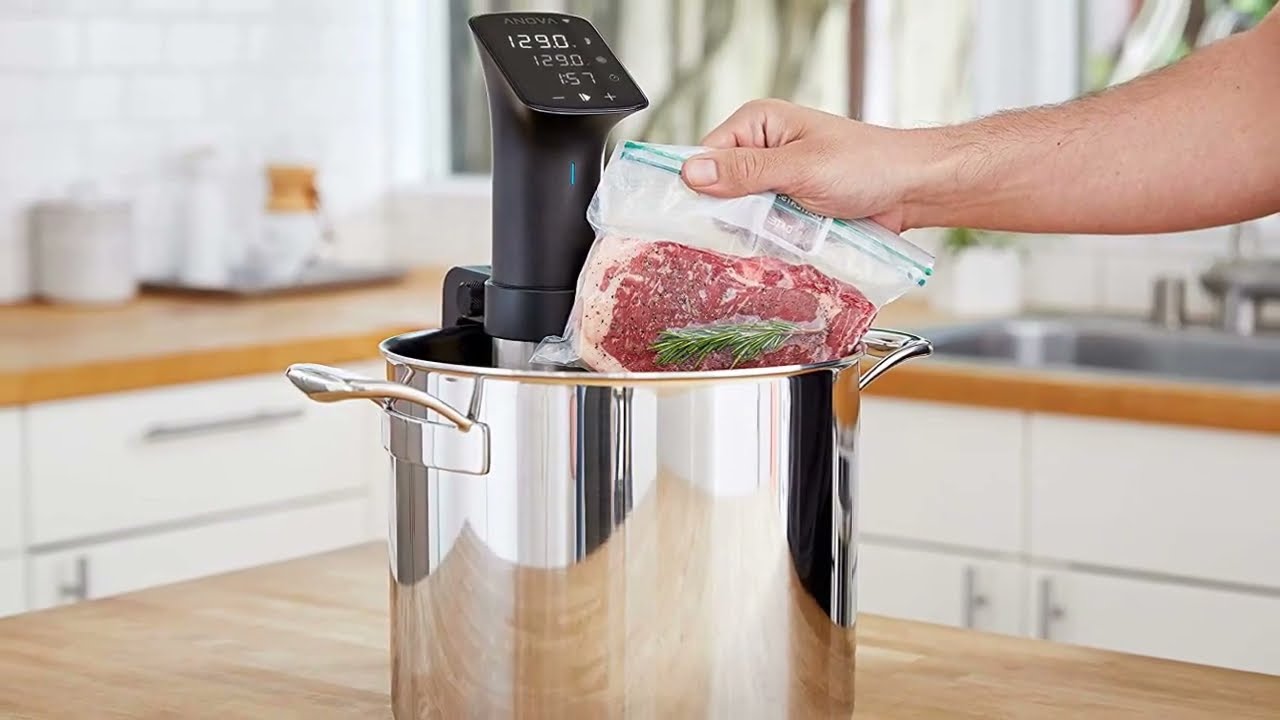 Anova Culinary Sous Vide Precision Cooker Pro, 1200 Watts, Black and Silver