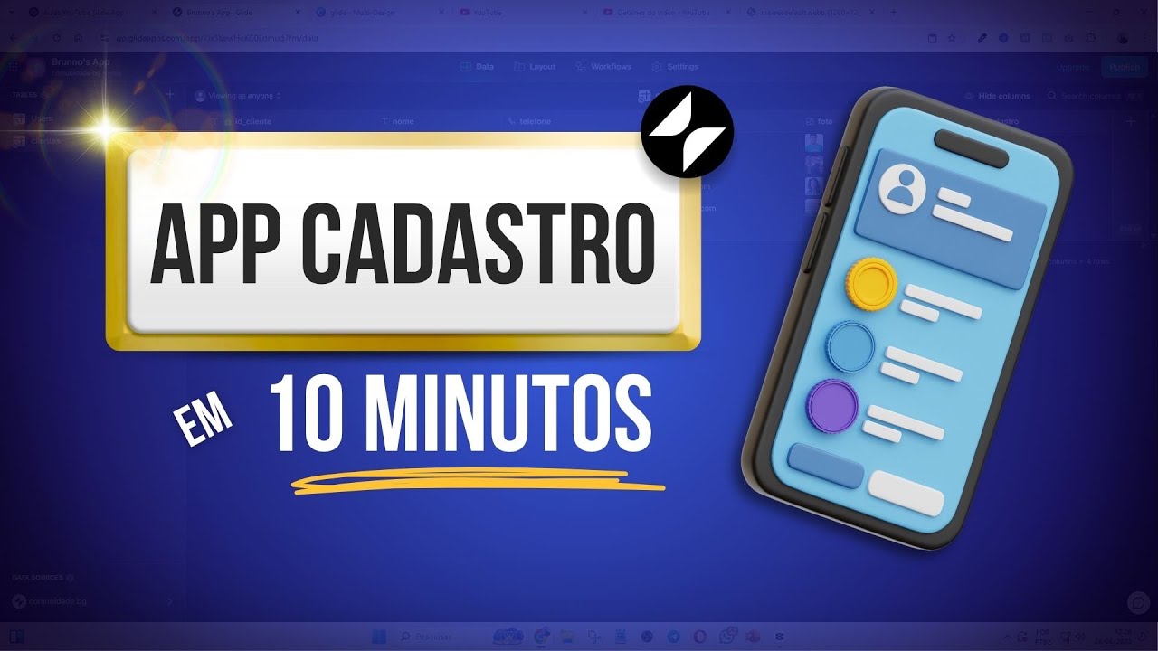 Como criar um aplicativo de cadastro em 10 minutos - Glide App
