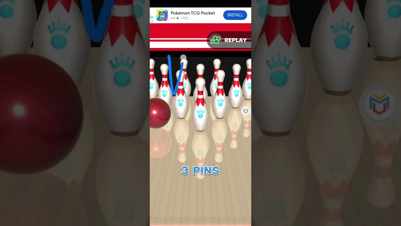 Strike Ten pin Bowling Mobile part 1, recorded with Samsung A32 phone.