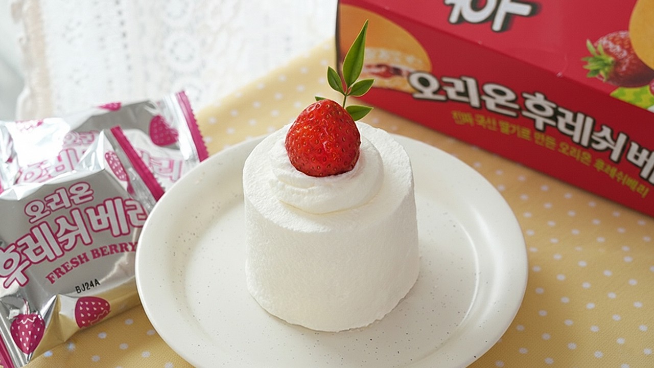 후레쉬베리 2봉지로 호텔급 딸기케이크 만들기🍰 (노오븐)