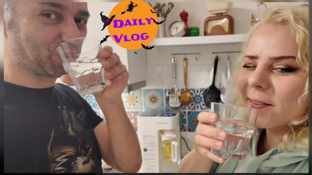Daily Vlog...am testat apa pura de la aparatul de filtrat apa ECOVIVA MATE3+decoram pt Halloween