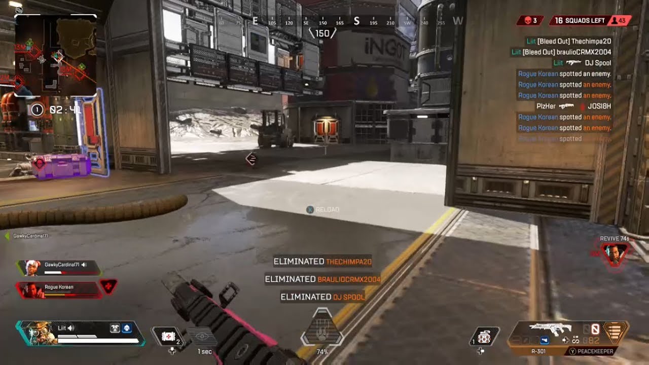 Apex Legends Squad - Wipe #5. R-301 & Peacekeeper Setup.