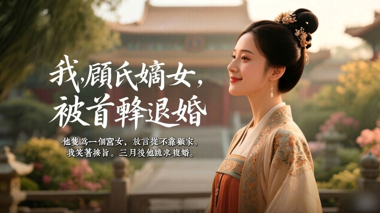 我，顧氏嫡女，被首輔退婚，他隻爲一個宮女，放言從不靠顧家。我笑着接旨。三月後他跪求複婚，我已有新婿入贅#爽文 #有声小说 #古风 #情感