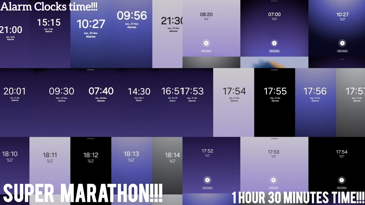 SUPER MARATHON - ALARM CLOCKS - 1 HOUR 30 MINUTES TIME!!!
