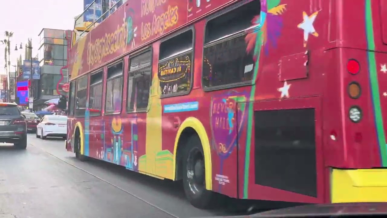 Friday Night Sunset cruising on Rodeo Drive, Sunset Boulevard, Hollywood Boulevard