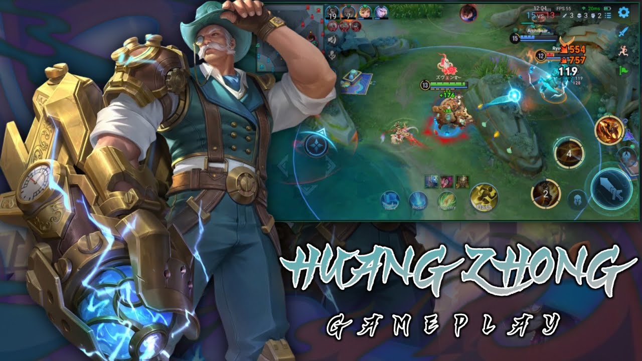Gameplay Huang Zhong Broken Maksman In Late Game | Honor Of Kings