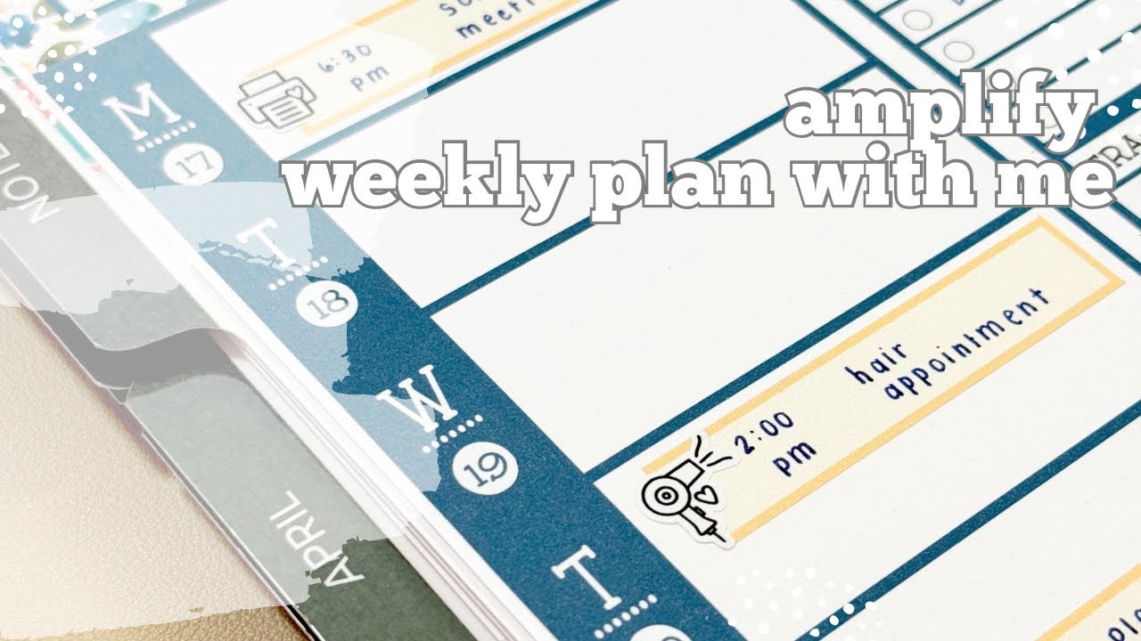 Weekly planning (early!) in the Amplify planner