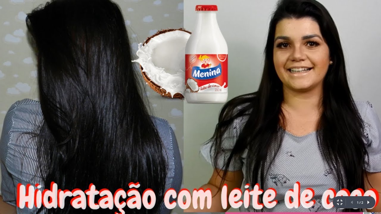 HIDRATAÇÃO COM LEITE DE COCO PARA CABELOS SECOS E DANIFICADOS