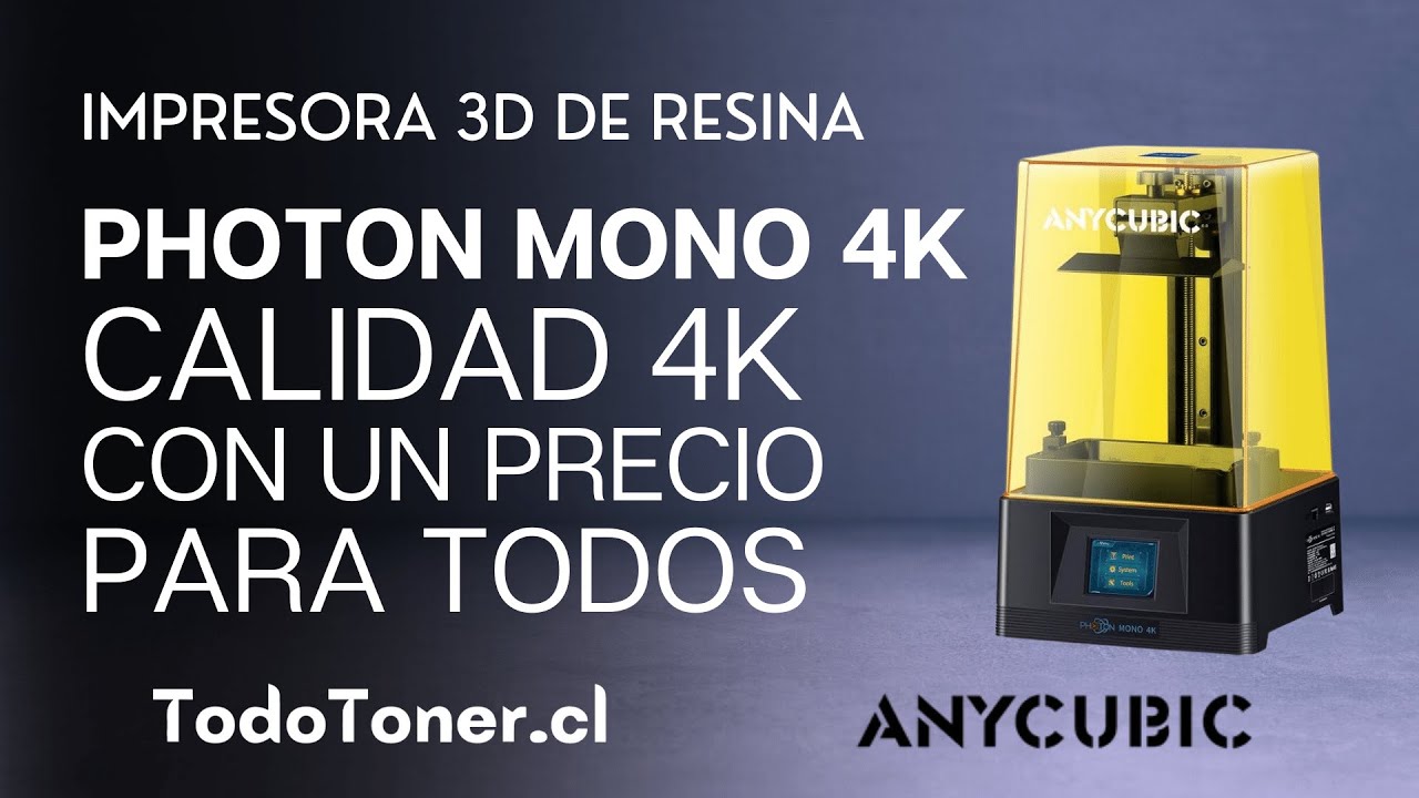 PHOTON MONO 4K Anycubic 🦾 - Calidad 4K con un Precio para Todos - Impresora 3D de Resina - TodoToner